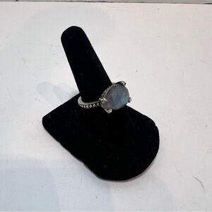 Stephen Dweck Sterling Silver Labradorite Pear Ring Size 6